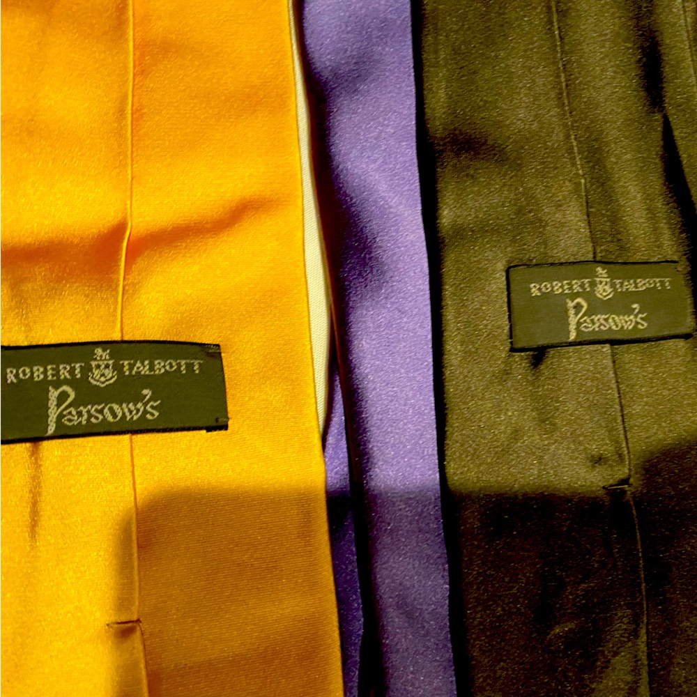 Luxury vintage 1990’s neck ties. Robert Talbott Parsow’s , silk , high quality
